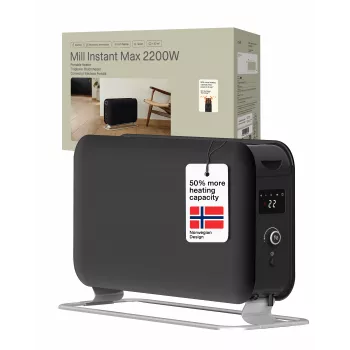 Mill Instant Max LED kaasaskantav konvektsioonikütteseade, 2200 W, must
