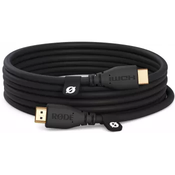 RODE HDMICABLE3M 3m kiire HDMI-kaabel Ethernetiga, 4K 60Hz, HDR, 18Gbps, kullatud pistikutega