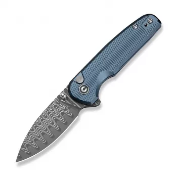 CIVIVI Mini Shakan Damascus Blue kokkupandav nuga, 2.375 inch Damascus tera, G10 käepide
