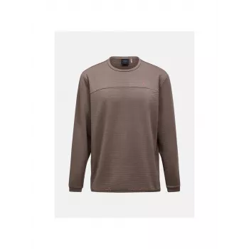 PEAK PERFORMANCE meeste M Trail Polartec Power Grid Crew fliiskampsun, Deep Earth Brown, suurus M