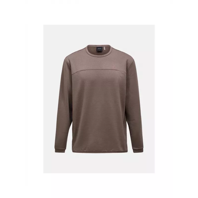 PEAK PERFORMANCE meeste M Trail Polartec Power Grid Crew fliiskampsun, Deep Earth Brown, suurus M