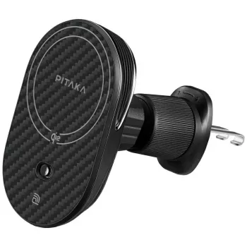 PITAKA MagEZ Pro 2 Qi2 15W NFC MagSafe autohoidik traadita laadija must-hall