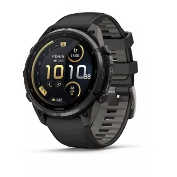 Garmin fenix 9 Pro Multispordi GPS-kell koos inReach satelliitsidega, 47 mm Carbon Gray DLC titaankorpus, must/hallikas-sinine silikoonrihm