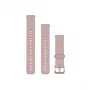 Garmin Quick Release silikoonist kellarihm 18mm pulberroosa roosakuldse pandlaga