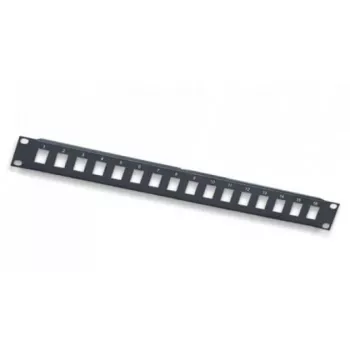 Intellinet 24-pordiline Keystone patchpaneel, 19 inch 1U, ilma mooduliteta, must (513593)