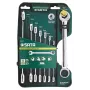 BAHCO ST08007ASJ 8-osaline topeltpöördvõtmega kombineeritud mutrivõtmete komplekt, 8-19 mm, 72 hambaga, kroomvanaadium, rullitava kotiga