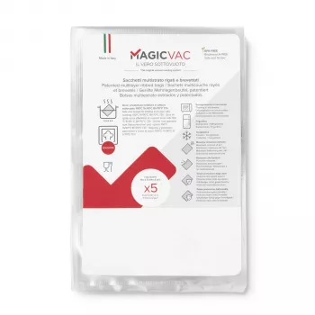 MagicVac 50 vaakumkilekotid 40x60 cm (50 tk) – universaalsed reljeefsed toiduhoidmiskotid välistele vaakumseadmetele