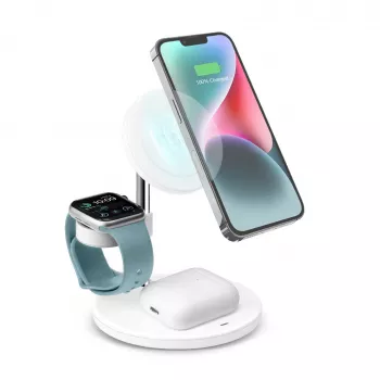 SBS TEWIRMAG3IN1 3-in-1 juhtmevaba laadimisjaam MagSafe'iga iPhone'ile, Apple Watch'ile ja AirPodsidele