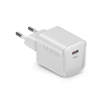 SBS 20W USB-C PD seinadapter - Valge