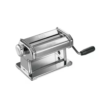 Marcato Atlas 150 Roller Premium käsipastamasin, kroomteras, 150 mm rullid, 10 paksusseadet, hõbedane