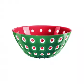 Guzzini Le Murrine Serveerimiskauss 25 cm Smaragdiroheline/Valge/Punane