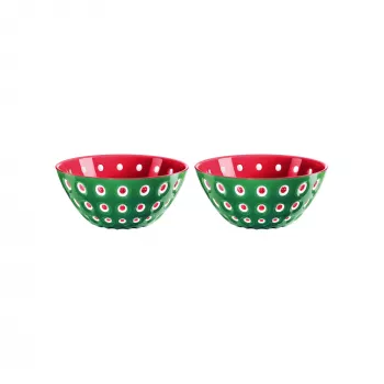 Guzzini Le Murrine 2 kausi komplekt 12 cm smaragdroheline/valge/punane