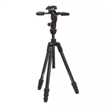 Manfrotto MKBFRTC4GTFB-3W Befree GT süsinikkiust reisistatiiv 3-suunalise vedelpeaga, keerdlukud, 10 kg koormus, 164 cm maksimaalne kõrgus, must