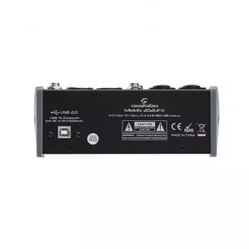 Soundsation MIOMIX-202UFX 2-kanaliline analoogmikser USB-heliiliidese ja 16 digitaalse efektiga