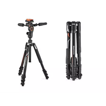 Manfrotto MKBFRLA-3W Befree 3-Way Live Alumiiniumstatiiv vedela peaga, must
