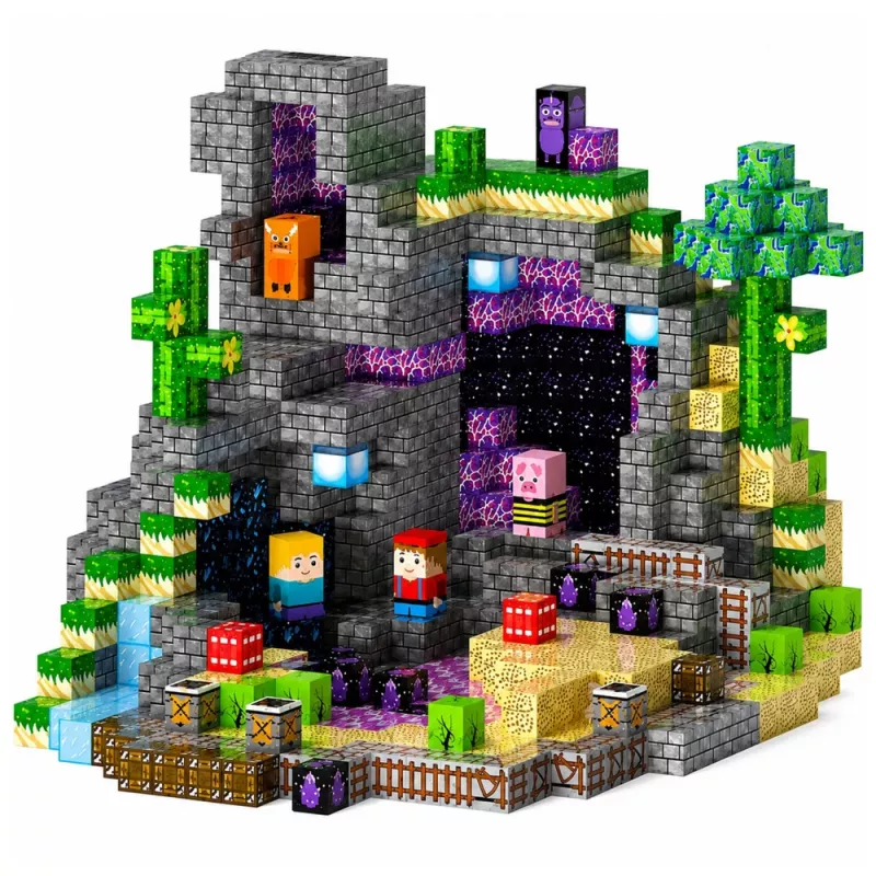 LEAN TOYS Magnetilised klotsid Pixels Cubes Square World 100 tk