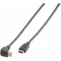Vivanco kiire HDMI-kaabel Ethernetiga, 90-kraadise nurga all, 1,5 m, must (VVVHDMI30M1M90K)