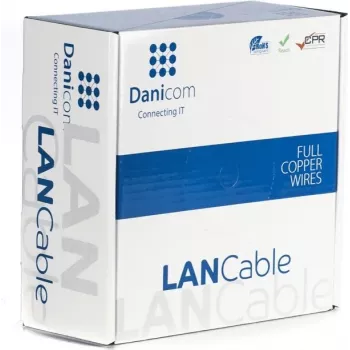 DSIT DANICOM CAT5e FTP 100m välikäyttöön tarkoitettu Solid PE musta Gigabit-kaapeli