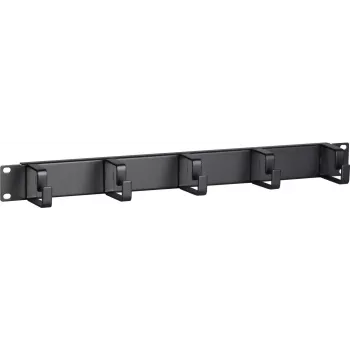 DSIT DS-1904 19 inch 1U Rack kaablihaldus paneel 5 metallkonksuga, must