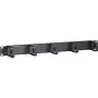 DSIT DS-1904 19 inch 1U Rack kaablihaldus paneel 5 metallkonksuga, must