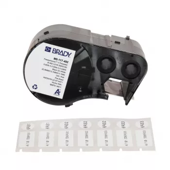 BRADY BMP51/BMP53/M511 FreezerBondz sildid - 25,40 mm x 12,70 mm, valge, matt, püsiv akrüül, 2500 silti/rull (B-490)
