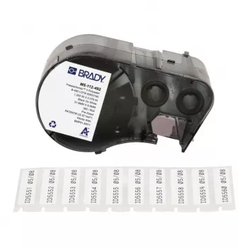 BRADY FreezerBondz B-490 Polüester sildid BMP21-PLUS, M210, M211 jaoks - 19,05mm x 6,4m, valge, püsiv akrüül, termosiirde, krüogeenne ja labori