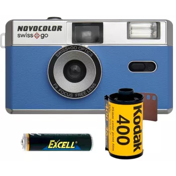 Novocolor Swiss+Go 35mm filmikaamera, sinine (SWI401610)