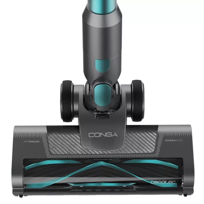 Cecotec Conga Rockstar P50 juhtmeta 3-in-1 pulstolmuimeja, 24 kPa imemisjõud, 65 min tööaeg, harjadeta mootor, LED-ekraan, must/türkiis