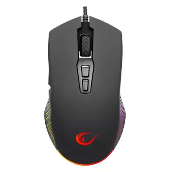 Rampage Spear V2 juhtmega mänguhiir 12800 DPI optiline RGB must