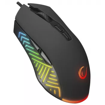 Rampage Spear V2 juhtmega mänguhiir 12800 DPI optiline RGB must