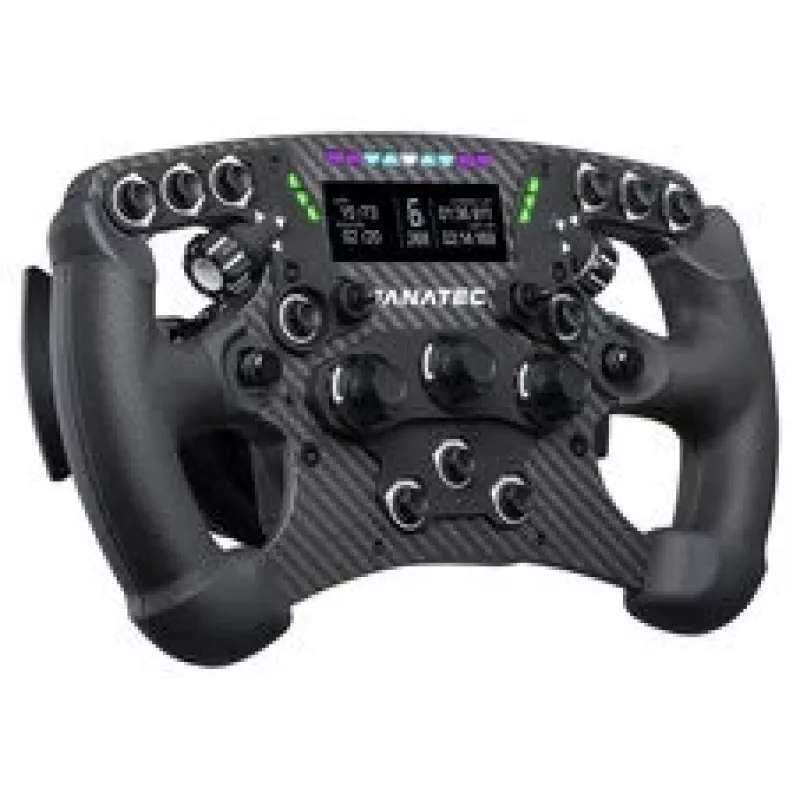 Fanatec ClubSport Formula V3 rool, 290mm, 2.7 inch OLED-ekraan, RGB RevLED-id, magnetilised käiguvahetajad, süsinikkiud, Alcantara, must