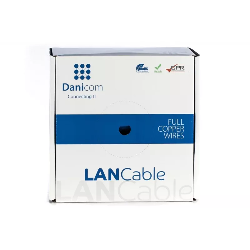 DSIT DANICOM DC-UTP6A-100S-DCA CAT6A U/UTP täisjuhtmega kaabel, 100 m, LSZH (Dca)