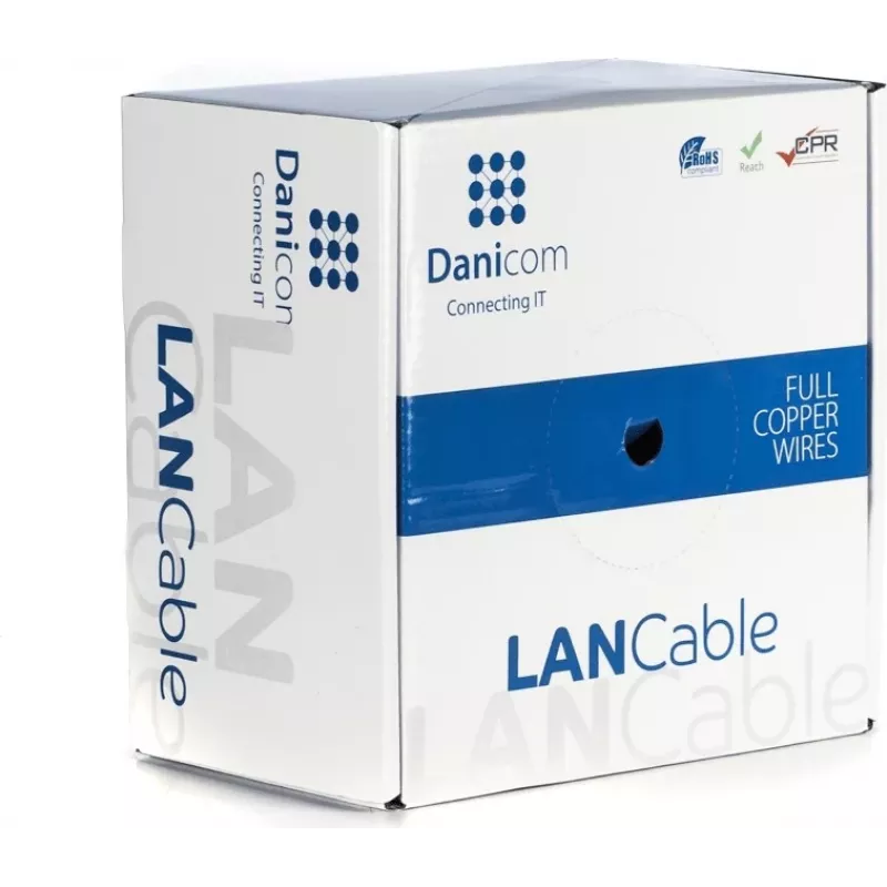 DSIT DANICOM DC-UTP6A-100S-DCA CAT6A U/UTP täisjuhtmega kaabel, 100 m, LSZH (Dca)