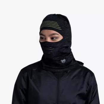 BUFF DryFlx Pro Balaklava - Must, õmblusteta 4-suunaline veniv, termiline, peegeldav