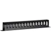 DSIT DS-1902 19 inch Varjatud kaablihalduslatt libiseva kaanega, 1U, must