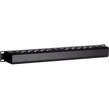 DSIT DS-1902 19 inch Varjatud kaablihalduslatt libiseva kaanega, 1U, must