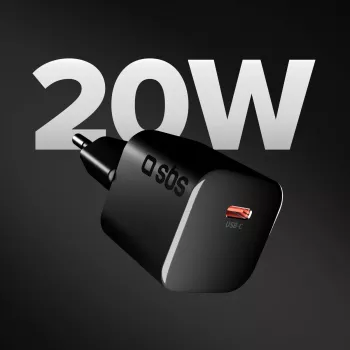 SBS 20W USB-C PD seinadapter must