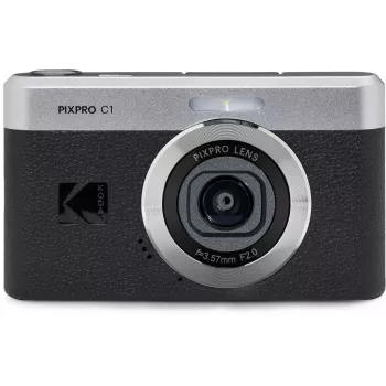 KODAK PixPro C1 must kompaktne digikaamera 16GB SDHC-kaardiga