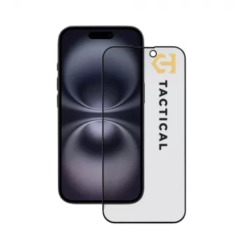 Tactical Glass Shield Privacy 5D ekraanikaitse iPhone 15 / 16 jaoks, must
