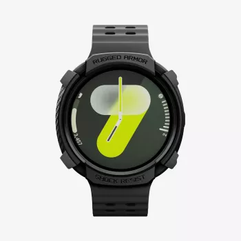 Spigen Rugged Armor Pro kest koos rihmaga Samsung Galaxy Watch 8 / 9 (44 mm) jaoks, matt must