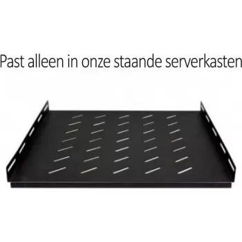 DSIT DS-FH80 1U fikseeritud riiul 800mm sügavatele kappidele, 50kg koormus, must