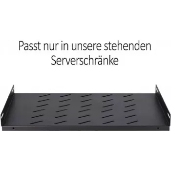 DSIT DS-FH80 1U fikseeritud riiul 800mm sügavatele kappidele, 50kg koormus, must