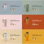Orangemonkie 6-värviline taustakomplekt Foldio 4 jaoks (valge, must, hall, roheline, sinine, kollane)