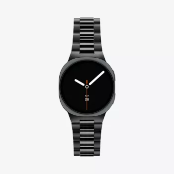 Spigen Modern Fit 316L roostevabast terasest rihm Samsung Galaxy Watch 8 / 9 / Classic (40 / 44 / 46mm) must