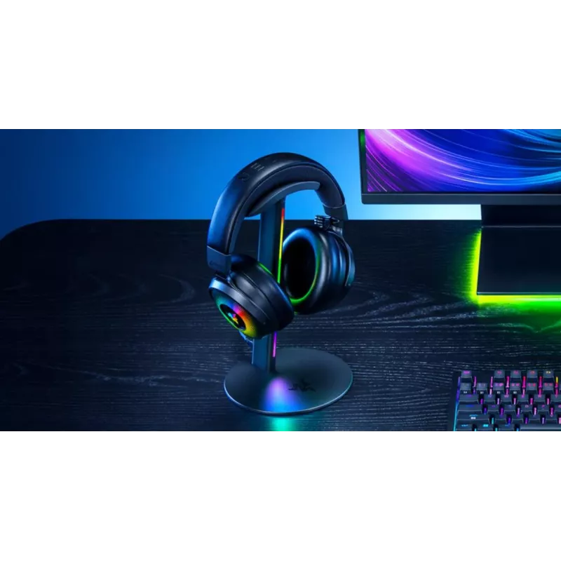RAZER Base Station V3 Chroma RGB kõrvaklappide alus 2-pordilise USB 3.1 jaoturiga - must