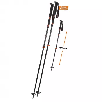 Komperdell Carbon C2 Ultralight suusamatkakepid - must/oranž