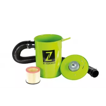 Zipper ZI-ASA305A 1100W puidutolmuimeja 100L kotiga, 1800 m³/h õhuvool, 1800 Pa vaakum, reduktsioonikomplekt