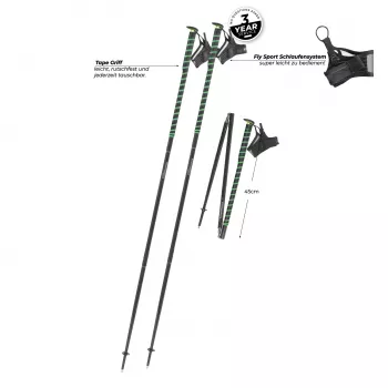 Komperdell FXP Composite Trail Running Kepud - Roheline, 120 cm