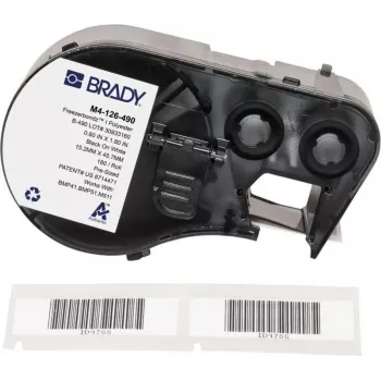 Brady FreezerBondz Polüester Sildid 15.24 x 45.72 mm Must Valgel Püsiv (180 Silti/Rull)