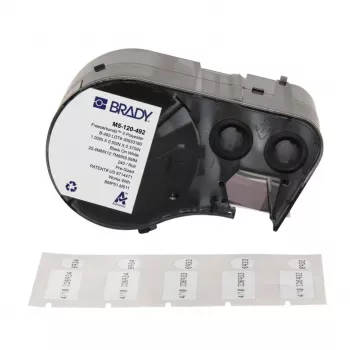 BRADY M5-120-492 FreezerBondz polüester sildikassett BMP51/BMP53/M511 jaoks, valge, 12.70 mm x 21.34 m